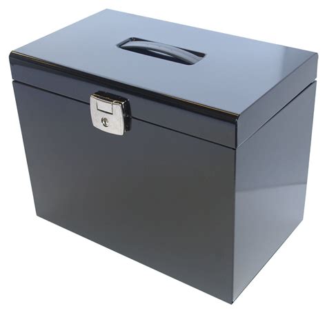 metal storage box with lock|lockable metal document box.